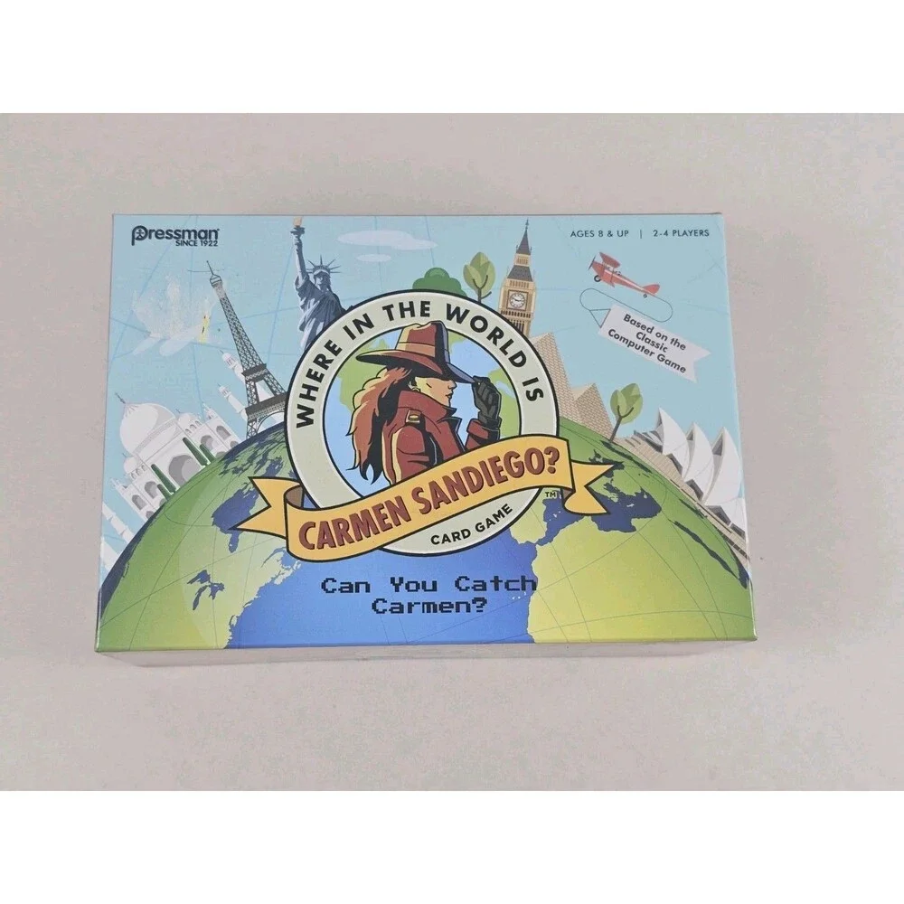 Where in the World is Carmen San Diego Card Game By Pressman 2017 (Complete)